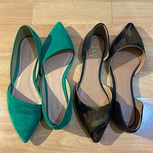 J Crew & Banana Republic Suede leather fur